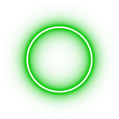 Neon green circle icon